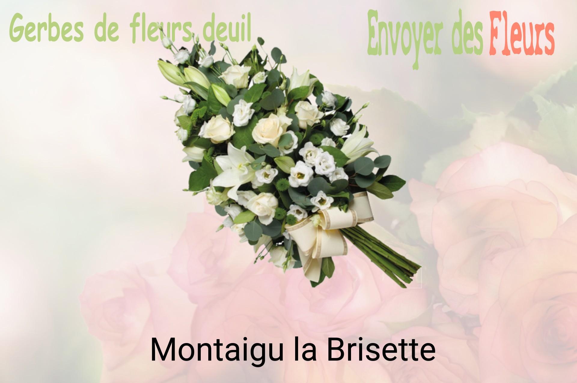 Gerbe de fleurs de deuil livrée à Montaigu-la-Brisette